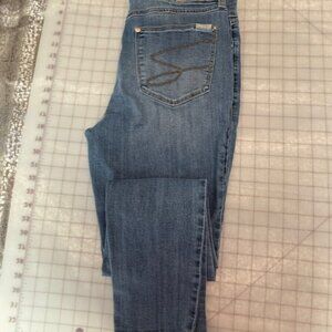 WOMEN’S JEANS SEVEN 7 DENIM MED WASH BLUE SIZE 12, SKINNY ANKLE LENGTH